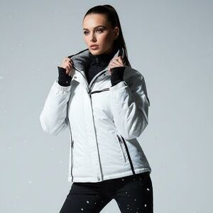 Vintage NILS Women's Snow White Ski Jacket Size‎ 8